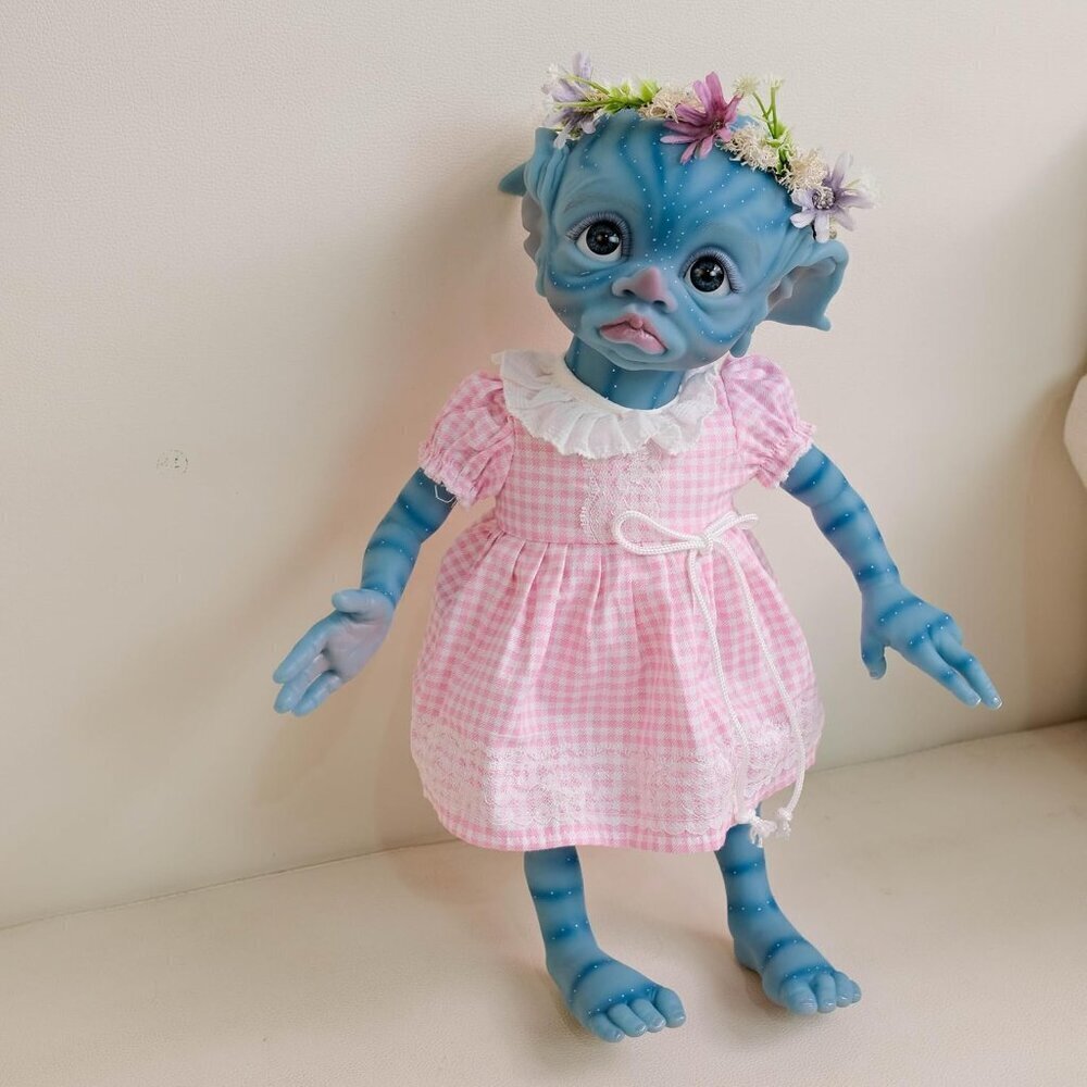 🆕 17Inch Realistic Baby Doll Silicone Alien Avatar Babies Doll for Girl Boy - Picture 4 of 5